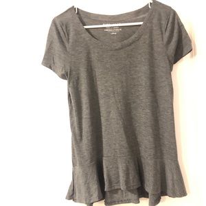 Gray Pure + Good Peplum Top from Anthropologie